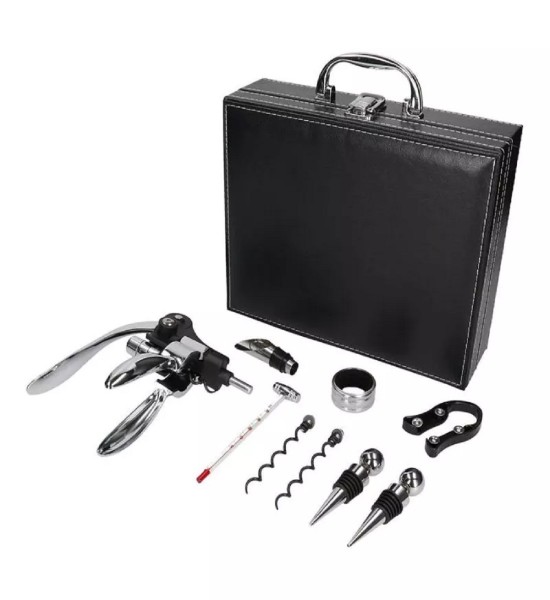 Valiza Deluxe cu 9 Accesorii de Vin - Gift Set - 3