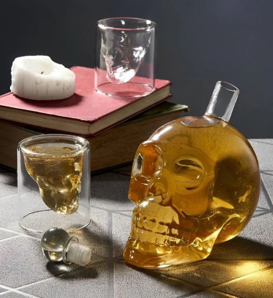 Decantor Craniu cu 6 Pahare Free Spirits - Gift Set - 1