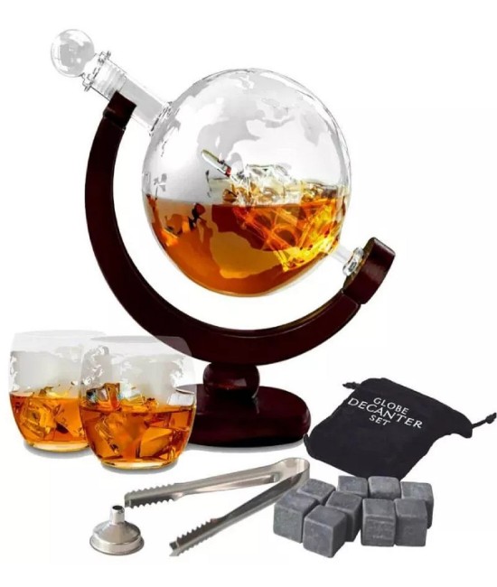 Decantor Glob Pamantesc cu Doua Pahare Epique - Gift Set