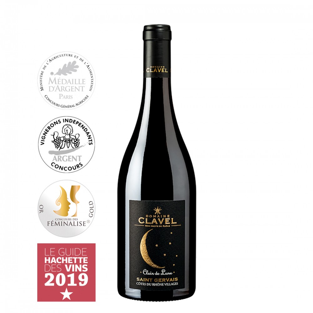 Domaine Claire Clavel Clair de Lune Cotes du Rhone Villages Saint Gervais Rouge - Vin Rosu Sec - Franta - 0.75L
