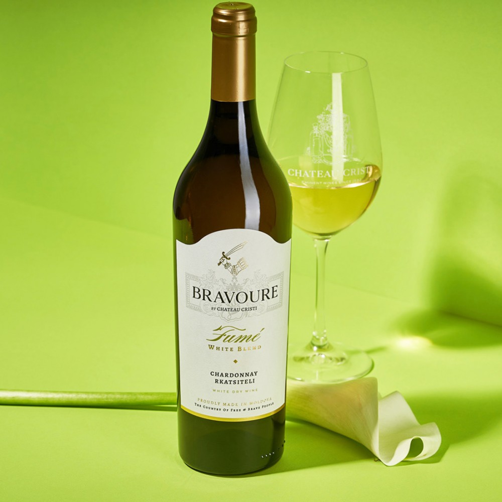 Bravoure by Chateau Cristi Fume Chardonnay Rkatsiteli - Vin Sec Alb - Republica Moldova - 0.75L