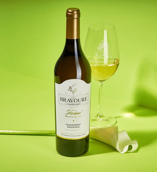 Bravoure by Chateau Cristi Fume Chardonnay Rkatsiteli - Vin Sec Alb - Republica Moldova - 0.75L - 1