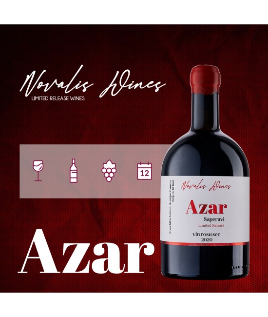 Novalis Wines AZAR Saperavi - Vin Rosu Sec - Romania - 0.75L