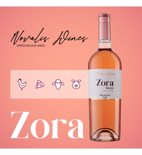 Novalis Wines ZORA Merlot - Vin Rose Sec - Romania - 0.75L - 1