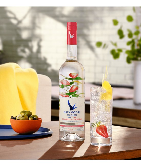 VODKA - Grey Goose Essences Strawberry & Lemongrass Vodka 1L