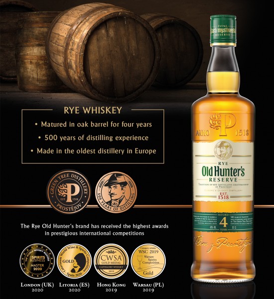 Old Hunter's Reserve Rye Traditional 4 ani Whisky 0.7L - 1