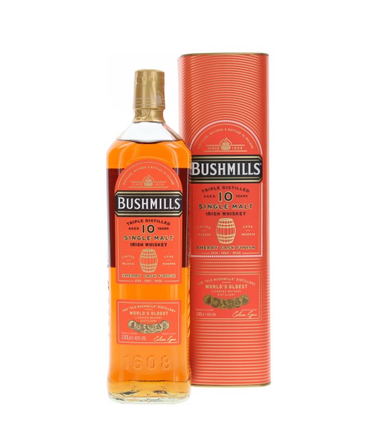 WHISKY - Bushmills Triple Distilled Sherry Cask Finish 10 ani Single Malt Irish Whiskey 1L