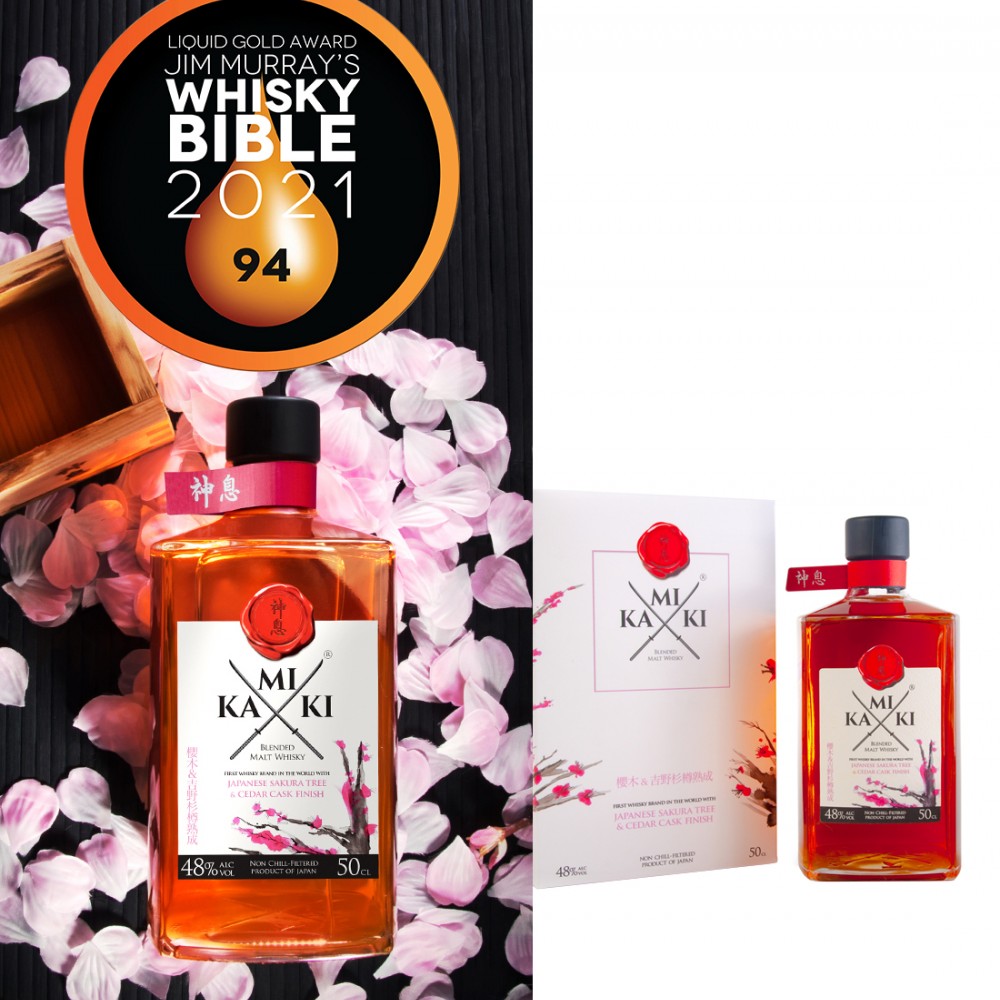 Kamiki Sakura Cedar Cask Blended Malt Japanese Whisky 0.5L