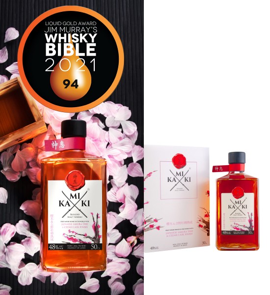 Kamiki Sakura Cedar Cask Blended Malt Japanese Whisky 0.5L - 1
