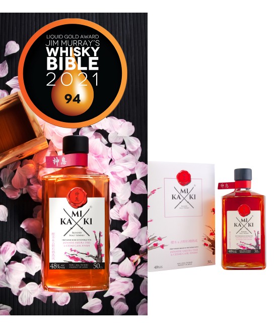 WHISKY - Kamiki Sakura Cedar Cask Blended Malt Japanese Whisky 0.5L