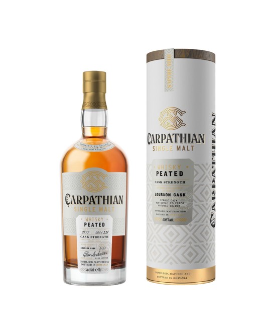 Alexandrion Carpathian Single Malt Whisky Peated Cask Strength Bourbon Cask 0.7L