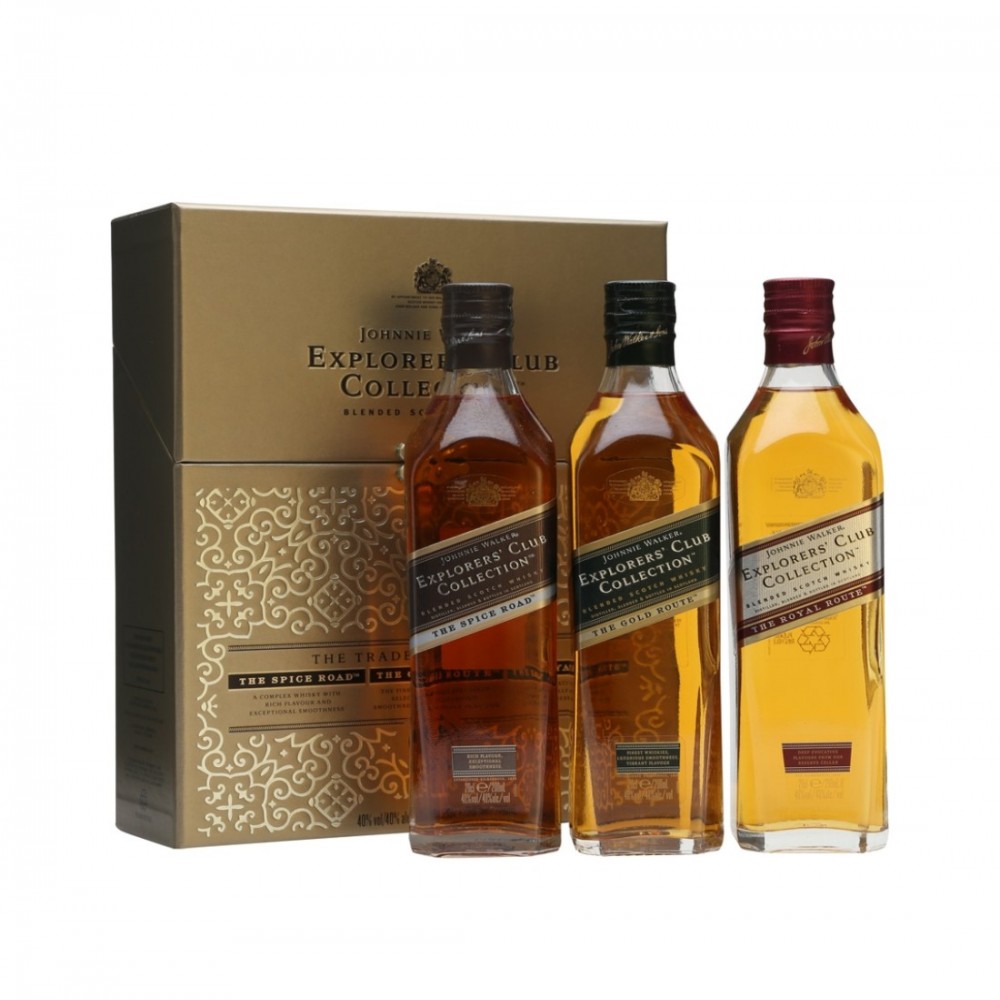 Johnnie Walker Explorer's Club Blended Scotch Whisky Collection 3 sticle x 0.2L