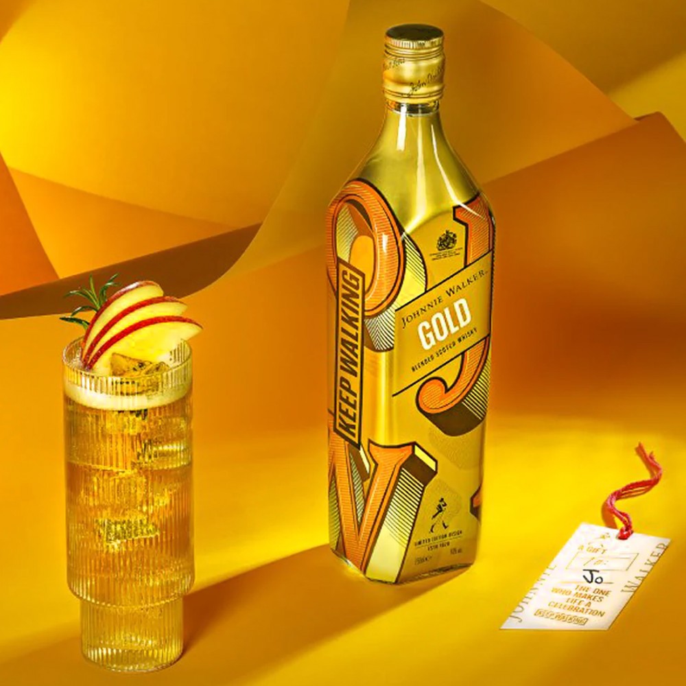 Johnnie Walker Gold Label Reserve Icon - Limited Edition Design - Blended Scotch Whisky 1L
