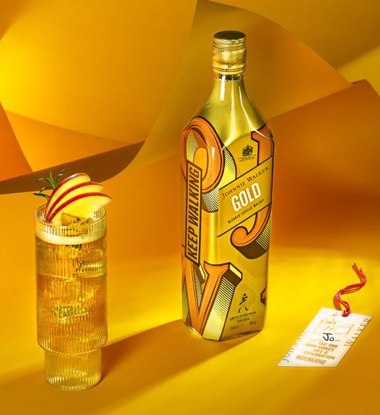 Johnnie Walker Gold Label Reserve Icon - Limited Edition Design - Blended Scotch Whisky 1L - 1