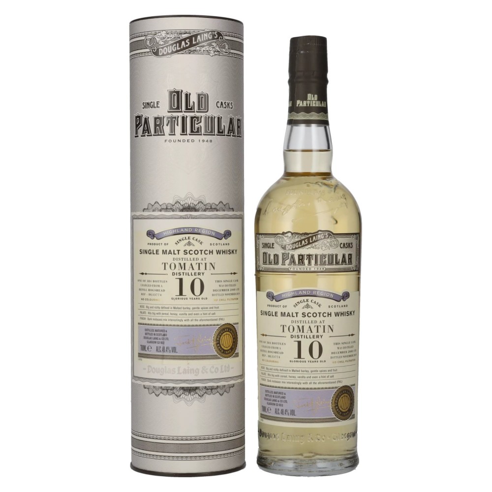 Douglas Laing Old Particular Tomatin 10 Ani Single Cask Highland Single Malt Scotch Whisky 0.7L