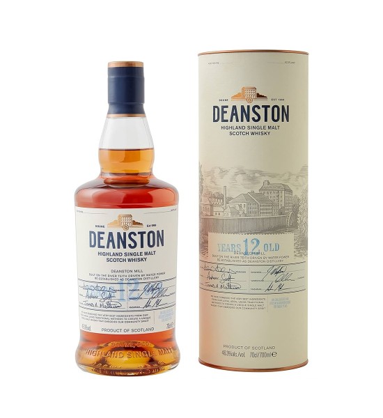 Deanston Highland Single Malt Scotch Whisky 12 ani 0.7L - 1