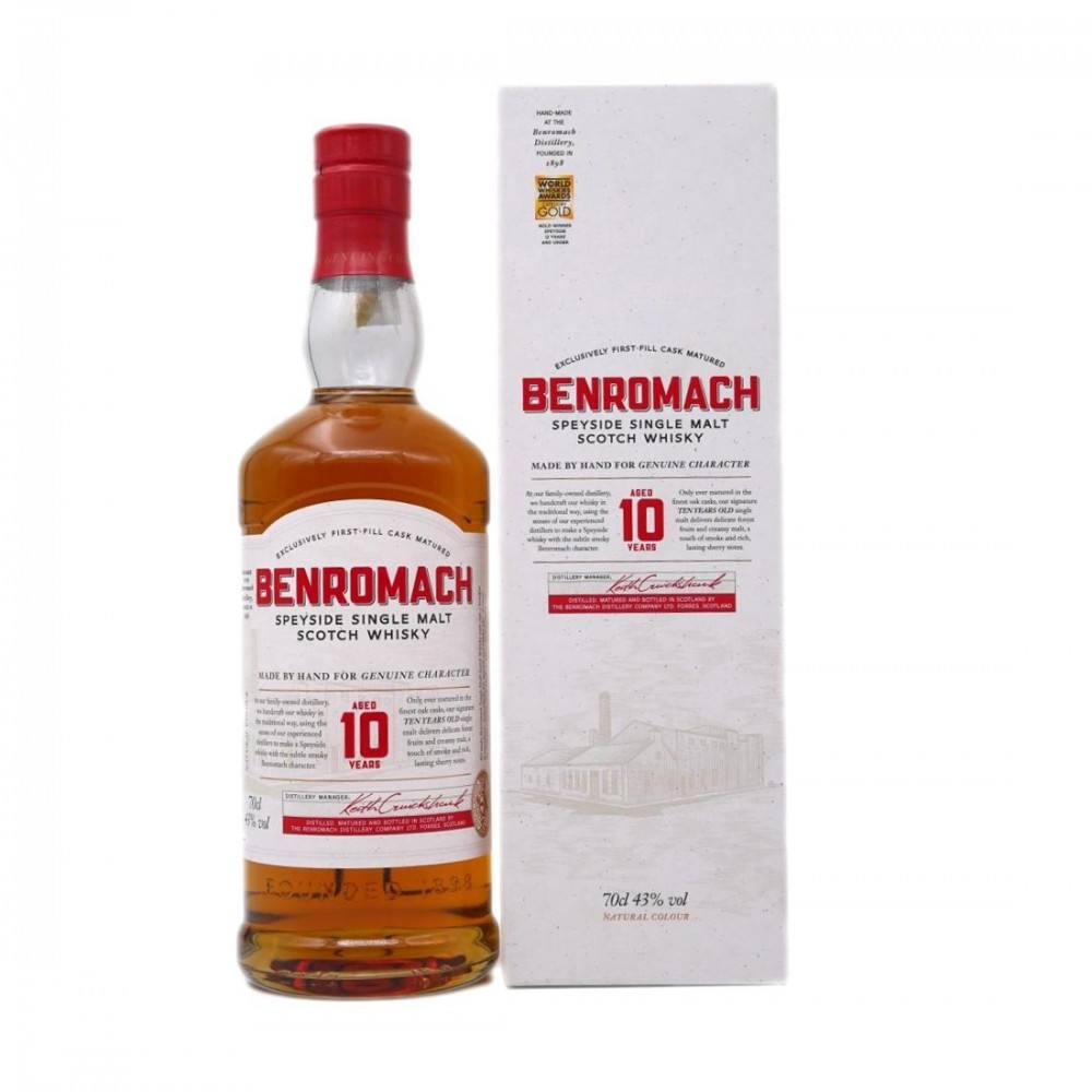 Benromach 10 ani Speyside Single Malt Scotch Whisky 0.7L