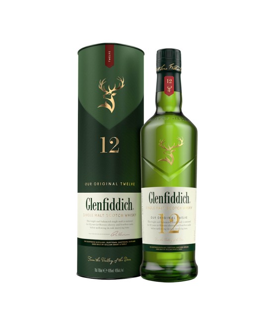 Glenfiddich 12 ani Speyside Single Malt Scotch Whisky 0.7L