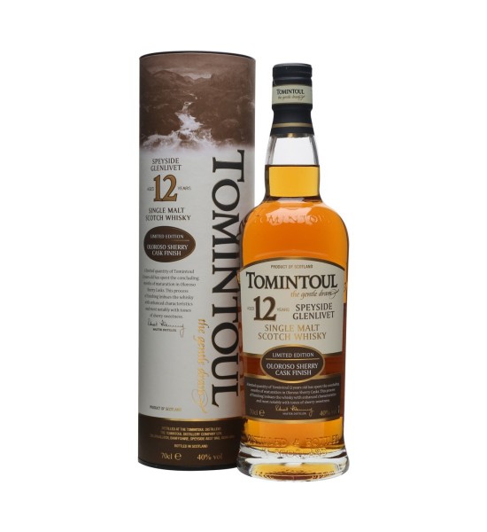 Tomintoul Oloroso Cherry Cask Finish 12 ani Speyside Single Malt Scotch Whisky 0.7L - 1