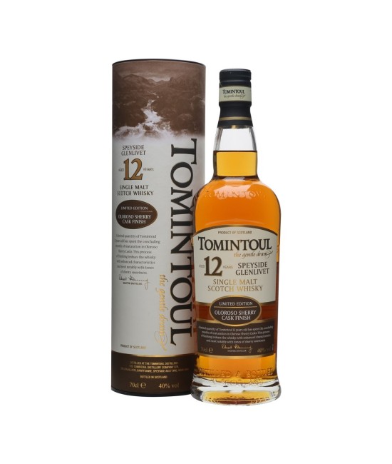 WHISKY - Tomintoul Oloroso Cherry Cask Finish 12 ani Speyside Single Malt Scotch Whisky 0.7L