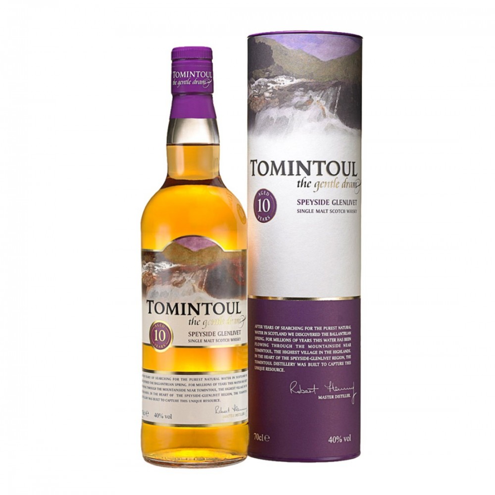 Tomintoul 10 ani The Gentle Dram Speyside Single Malt Scotch Whisky 0.7L